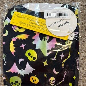 NIB Little sleepies Cool ghouls Black and Neon Skull Pajama Set 2 piece 2T